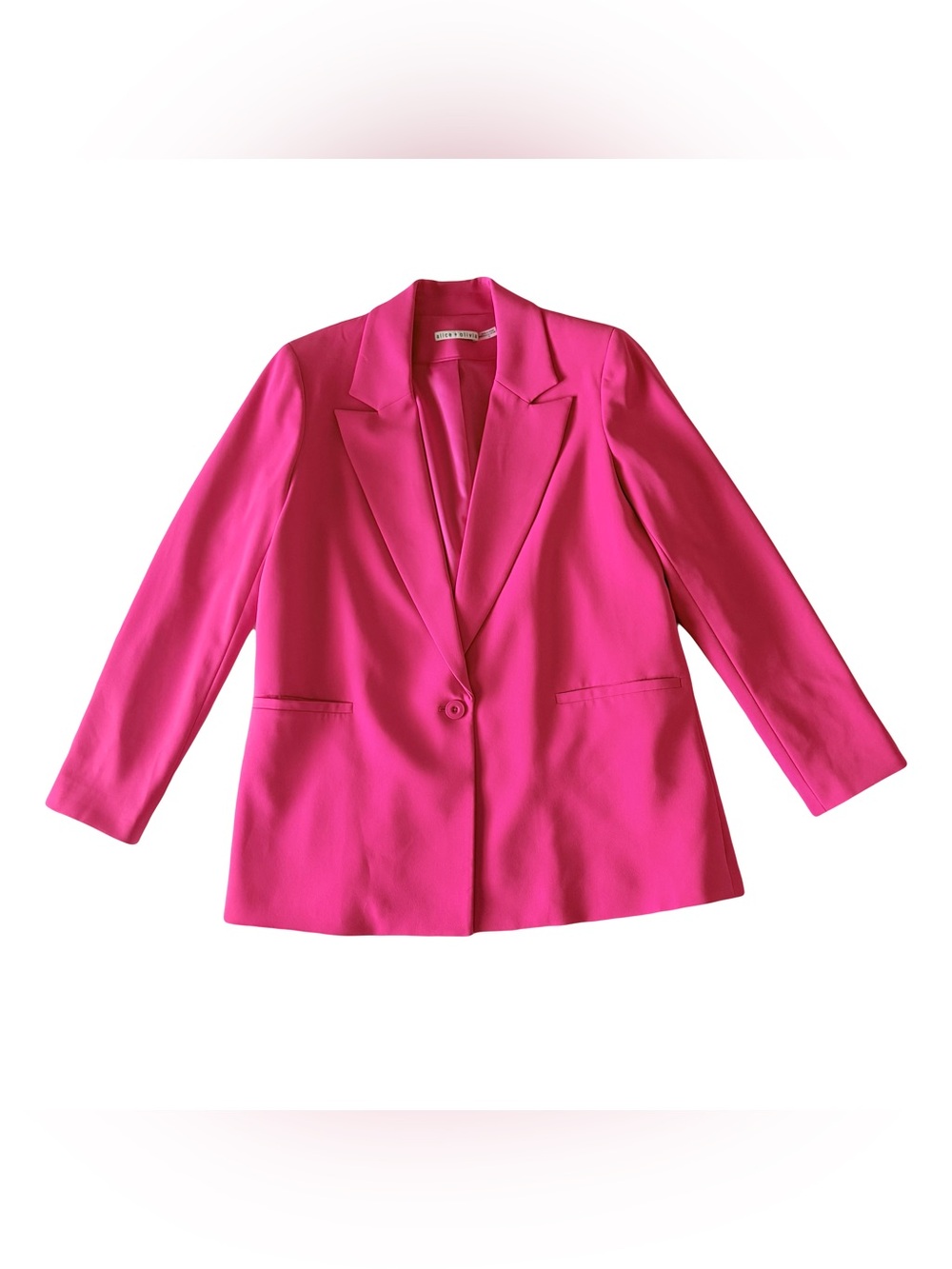 Title: Alice + Olivia Hot Pink Single-Button Blazer, Womens Size 10